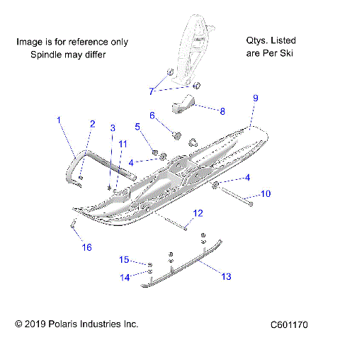 STEERING, SKI ASM. - S21ELS8RS/8RE ALL OPTIONS (C601170)