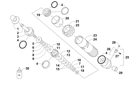 REAR SUSPENSION FRONT ARM SHOCK ABSORBER