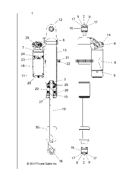 SUSPENSION, REAR SHOCK - Z16VBE87FR/NR/JR (49RGRSHOCKRR7044208)