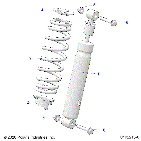 SUSPENSION, SHOCK, FRONT - A26SXN85A7 (C102215-8)