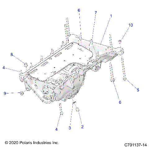 ENGINE, OIL PAN, MOUNTING AND RELATED - Z23RMU2KAN/BN (C701137-14)