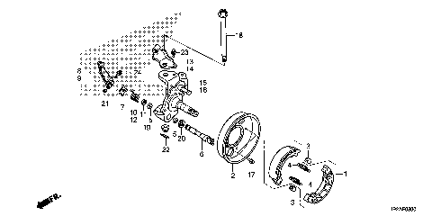 KNUCKLE@FRONT BRAKE PANEL