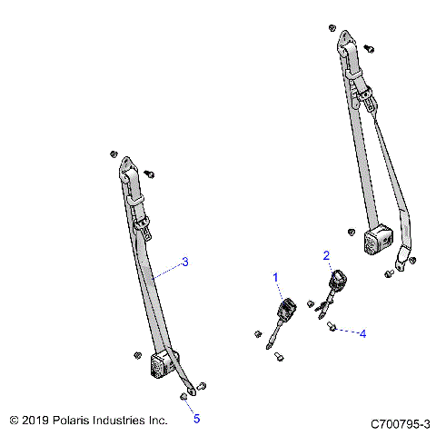 BODY, SEAT BELT MOUNTING - G21GAB99CM/FM (C700795-3)
