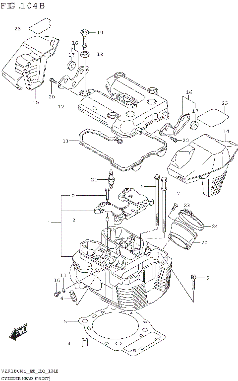 CYLINDER HEAD (FRONT) (VZR1800BZ)