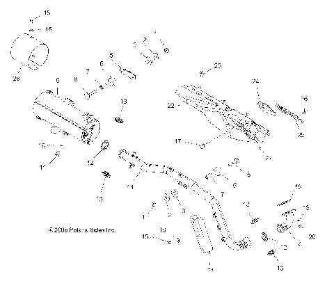 ENGINE, EXHAUST - A09MN50ET (49ATVEXHAUST09SP500TR)
