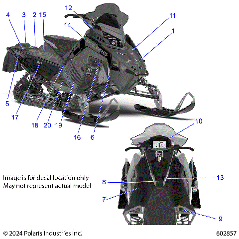 BODY, DECAL, ORANGE SIDE PANEL W/BLACK ACCENT - S25TDZ8RS (602857)