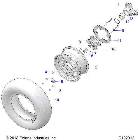 WHEELS, FRONT and HUB - A20SXA85A1/A7/CA1/CA7 (C102012)