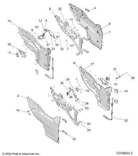 BODY, DOORS - G25GXP99 (C0702497-1)