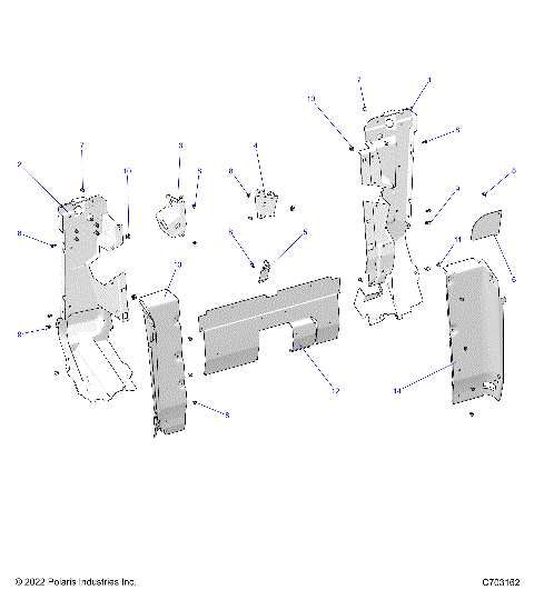BODY, REAR CLOSEOFF, SIDE PANELS -Z22RGE2KAG/BG/RGK2KAN/BN (C703162)