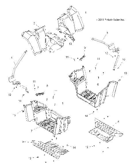 BODY, REAR CAB, FOOTWELLS and SUPPORTS - A14YN8EAJ/EAT (49MVCABRR12SP850)