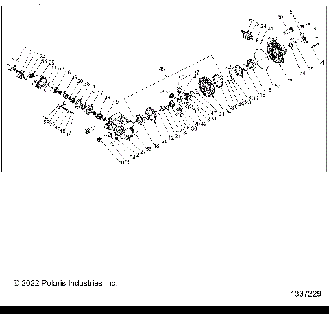 DRIVE TRAIN, GEARCASE, FRONT, INTERNALS - Z25RPP2KAE/BE (1337229)