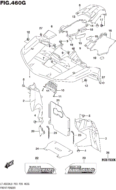 FRONT FENDER (LT-A500XPZL9 P03)