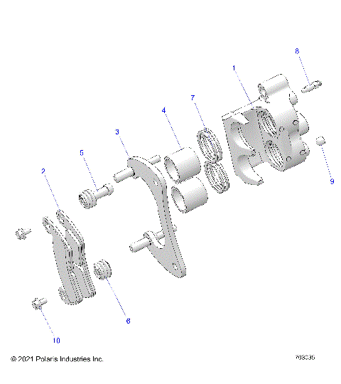 BRAKES, CALIPER, REAR - Z23RMU2KAN/BN (C701142-06)