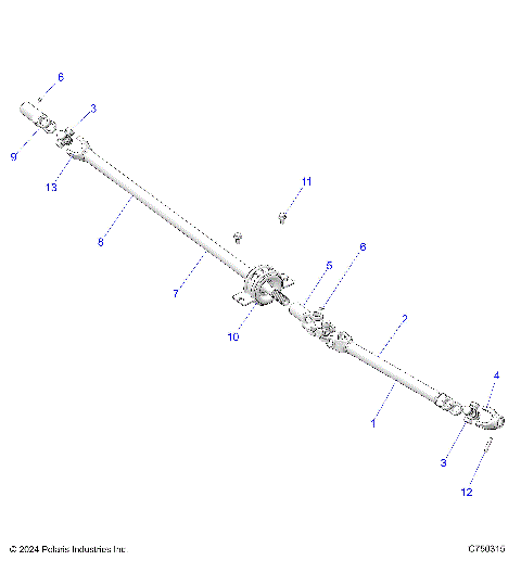 DRIVE TRAIN, FRONT PROP SHAFT - Z25ASE99P5 (C750315)