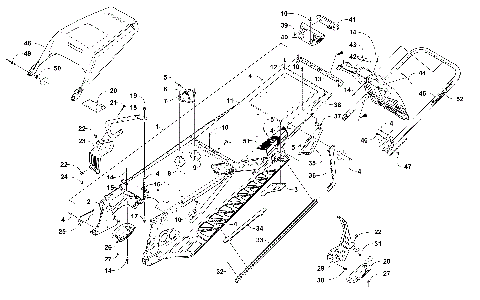TUNNEL, REAR BUMPER, AND SNOWFLAP ASSEMBLY [104126]