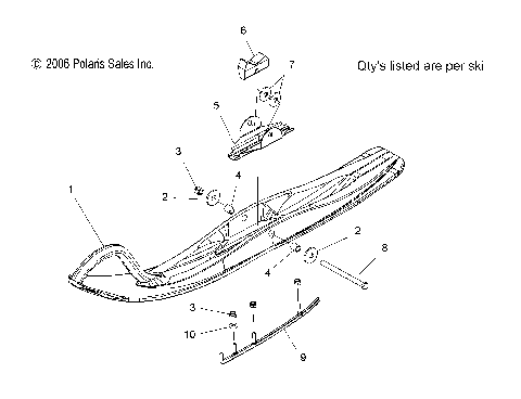 STEERING, SKI ASSEMBLY - S09NT5BS/BE/BSF/NU5BS/BE (49SNOWSKIASM08340)
