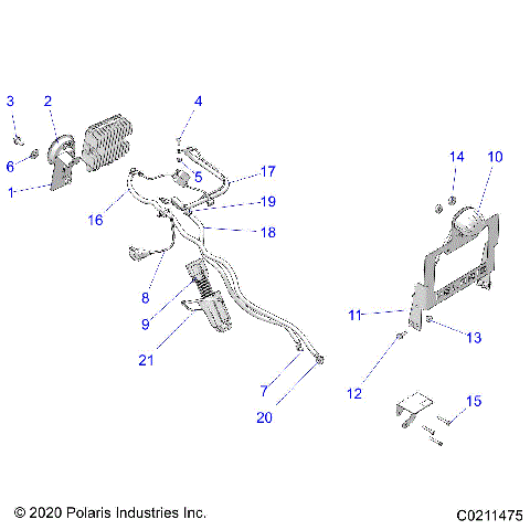ELECTRICAL, HORN AND LICENSE PLATE BRACKET - A24SGS95CT/S95FT/ET (C0211475)