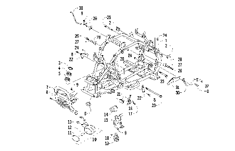 FRONT FRAME AND RELATED PARTS ASSEMBLY [96080]