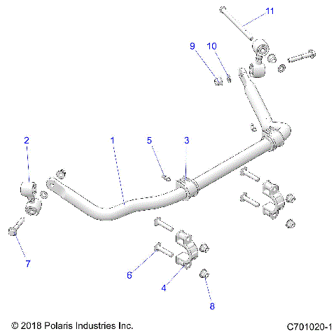 SUSPENSION, REAR STABILIZER BAR - Z25A5E87A5 (C701020-1)