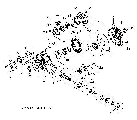 DRIVE TRAIN, GEARCASE, DIFFERENTIAL, INTERNAL COMPONENTS - R09VH76FX (49RGRGEARCASERR09RZRI)