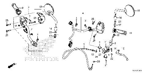 HANDLE SWITCH@LEVER@CABLE