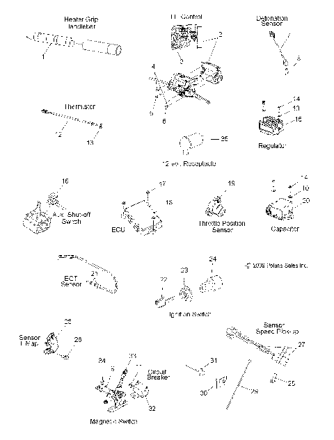 ELECTRICAL, SWITCHES, SENSORS and COMPONENTS - S10PR6/PD6 ALL OPTIONS (49SNOWELECT10600SB)