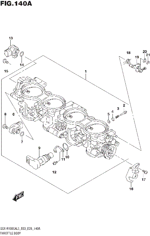 THROTTLE BODY (GSX-R1000AL5 E03)