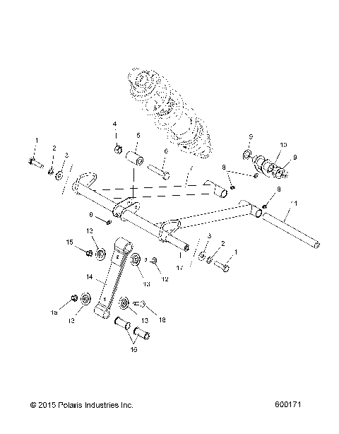 SUSPENSION, TORQUE ARM, FRONT - S17EFK8/EFM8/EFP8 ALL OPTIONS (600171)