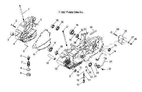 ENGINE, CRANKCASE - A09PB20AB/AD (49ATVCRANKCASE08PHX)