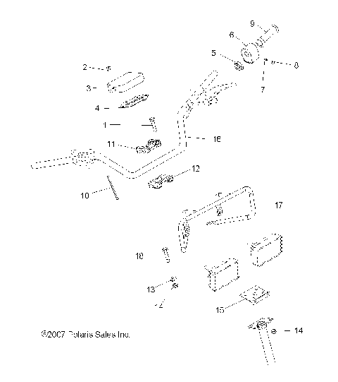 STEERING, HANDLEBAR and CONTROLS - A09BG50FA (49ATVHANDLEBAR08SCRAM)