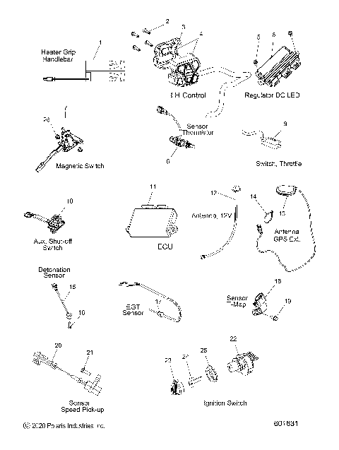 ELECTRICAL, SWITCHES, SENSORS and COMPONENTS - S21TDV8RS/8RE ALL OPTIONS (C601631)