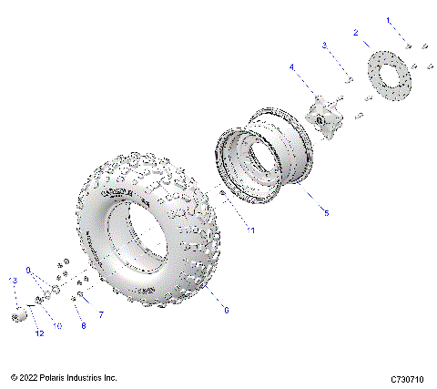 WHEELS, REAR - R25CCA57A1 (C730710)