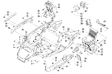 FRONT FRAME AND FOOTREST ASSEMBLY [88369]