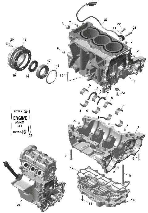 01- ROTAX - Crankcase