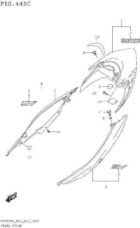 FRAME COVER (SV650AM4 E28)