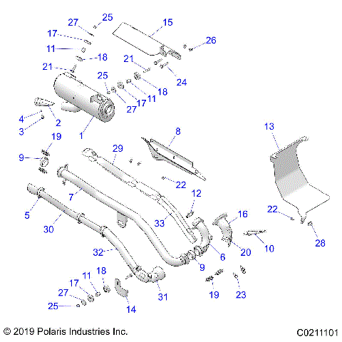 ENGINE, EXHAUST - A20SWE57F1/S57C1/C2/E1/E2 [C0211101]