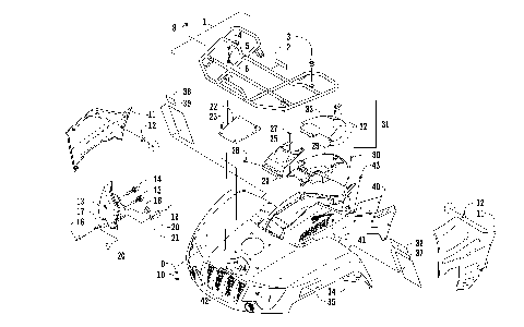 FRONT RACK, BODY PANEL, AND HEADLIGHT ASSEMBLIES [92156]