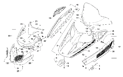HOOD, WINDSHIELD, AND FRONT BUMPER ASSEMBLY [103155]