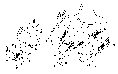 HOOD, WINDSHIELD, AND FRONT BUMPER ASSEMBLY [88269]