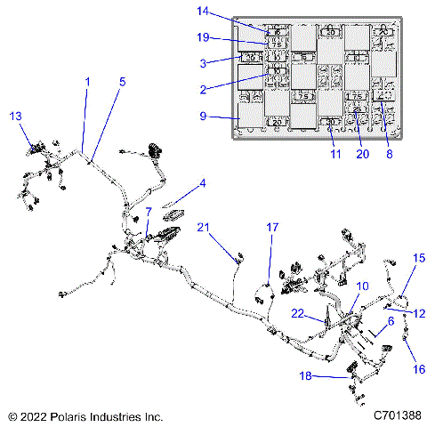 ELECTRICAL, WIRE HARNESS - R22RSJ99A9/B9 (C730130)