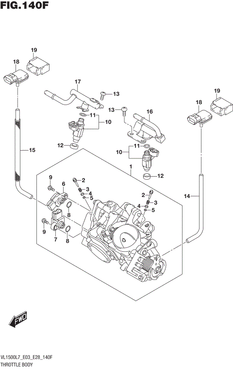 THROTTLE BODY (VL1500TL7 E28)