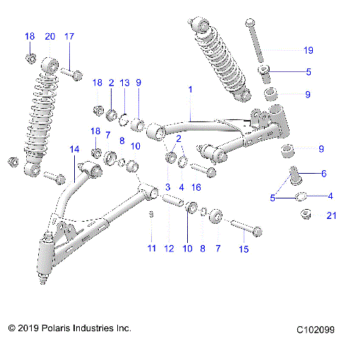 SUSPENSION, FRONT - A23HBBO7B3/B7 (C102099)