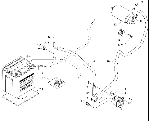 BATTERY AND STARTER MOTOR ASSEMBLY [303730]