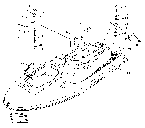 HULL and BODY ASSEMBLY SLT 750 B944170 (4925942594002A)