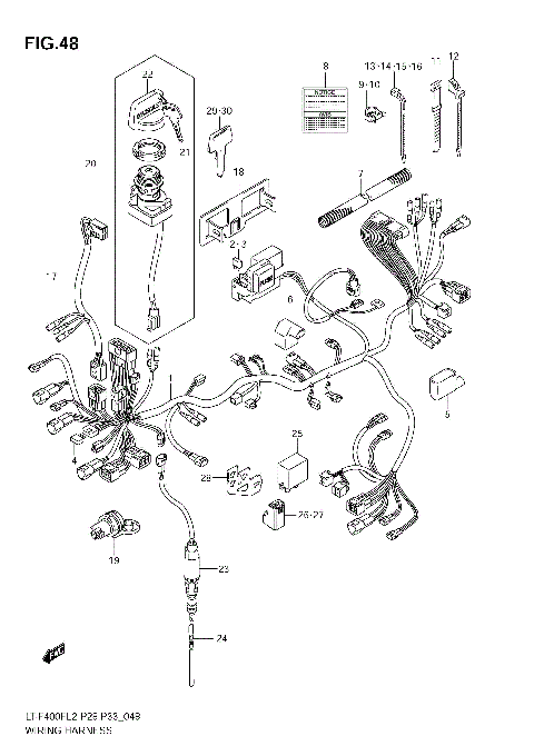 WIRING HARNESS (LT-F400FZ E28)