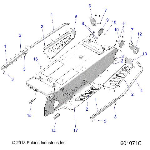 CHASSIS, TUNNEL and REAR ASM. - S21DDL8RS ALL OPTIONS (601071C)