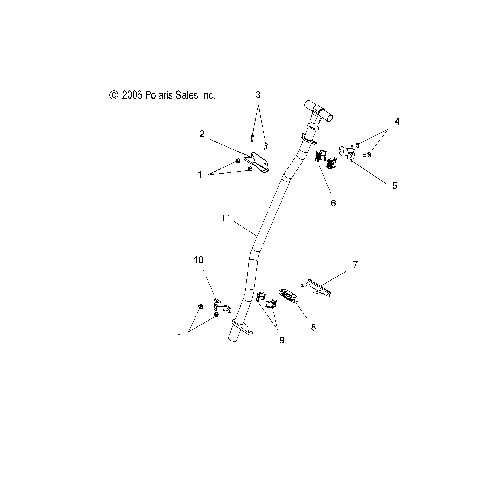 STEERING, STEERING POST ASM. (IQ)(IQ DRAGON) - S08PB6/PB7/PP6/PP7 ALL OPTIONS (49SNOWSTEERINGPOST600HO)