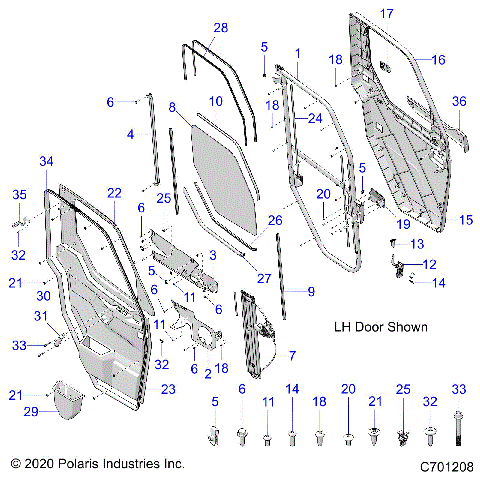 BODY, DOOR, FRONT, POWER - R21RSV99AC/BC (C701208)