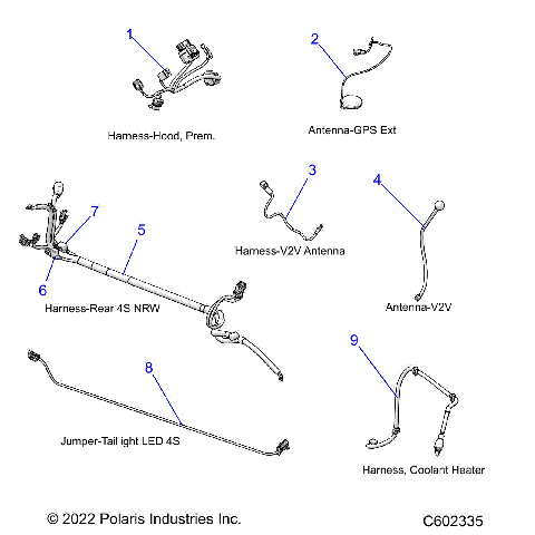 ELECTRICAL, WIRE HARNESSES, HOOD/JUMPERS, GPS - S24TDE9FS/9FE (C602335)