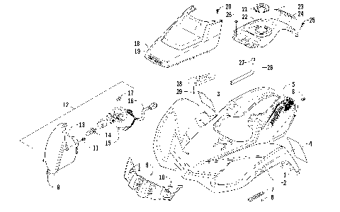 FRONT BODY AND HEADLIGHT ASSEMBLY [100466]